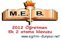 Milli Eğitim Bakanlığı 2012-2 öğretmenliğe başvuru ve atama kılavuzu personel.meb