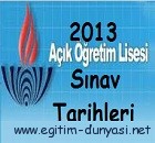 Açık Lise (AÖL) Sınav Tarihleri 2013