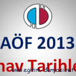 Açıköğretim Sınav Tarihleri 2012 2013