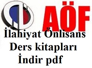 2012-2013 AçıkÖğretim (AÖF) İlahiyat Önlisans ders Kitapları İndir (PDF)