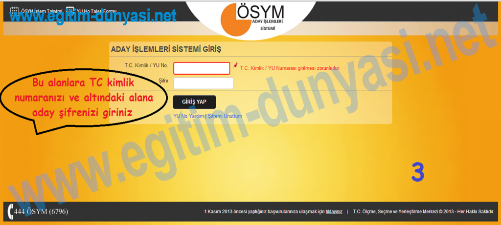 KPSS 2014 Sınav Giriş yerleri ve Sınav Giriş Belgesi  3