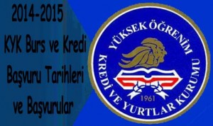 KYK Burs ve Kredi Başvuru Tarihleri ve şartlar 2014-2015