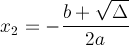 ikinci dereceden bir bilinmeyenli denklemin çözümü