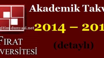Fırat Üniversitesi Akademik Takvim 2014 – 2015 (detaylı)