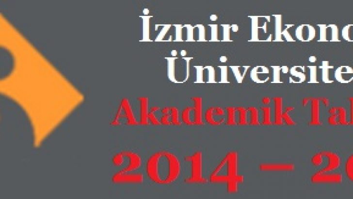İzmir Ekonomi Üniversitesi Akademik Takvim 2014 – 2015