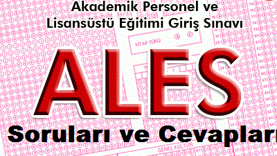 ALES sınav soruları ve cevapları ne zaman açıklanacak?