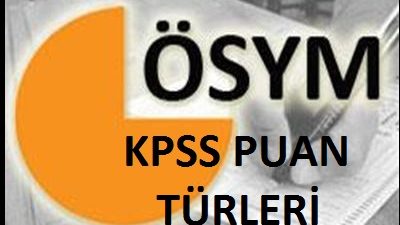 KPSS PUAN TÜRLERİ 2015