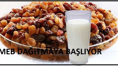 MEB :3 Gün Süt , 2 Gün Kuru Üzüm Dağıtacağız