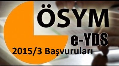 e-YDS 2015/3 İçin Başvurular Başlıyor
