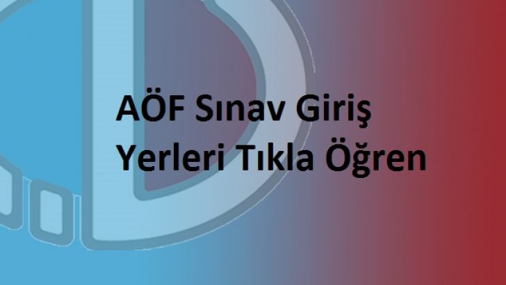 AÖF Sınav Belgesi Öğrenme ve Bilgi Edinme Tıkla