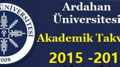 Ardahan Üniversitesi Akademik Takvim 2015 2016