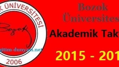 Bozok Üniversitesi Akademik Takvim 2015 2016