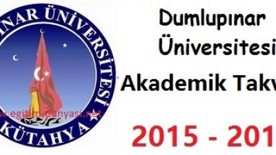 Dumlupınar Üniversitesi Akademik Takvim 2015 2016