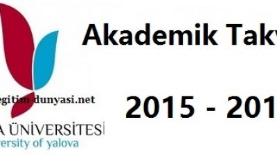 Yalova Üniversitesi Akademik Takvim 2015 2016