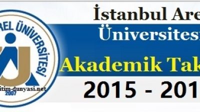 İstanbul Arel Üniversitesi Akademik Takvim 2015 2016